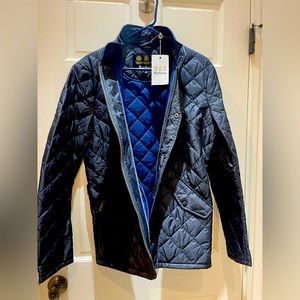 Barbour Flyweight Chelsea Quilted Jacket Size XS, color Navy